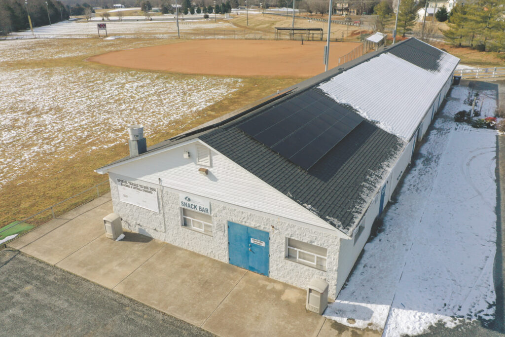 Solar Roof Install by Earth Right Mid-Atlantic at Forest Youth Athletic Association