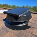 Installed solar attic fan on roof of customer's home