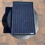 Installed solar attic fan on roof of customer's home