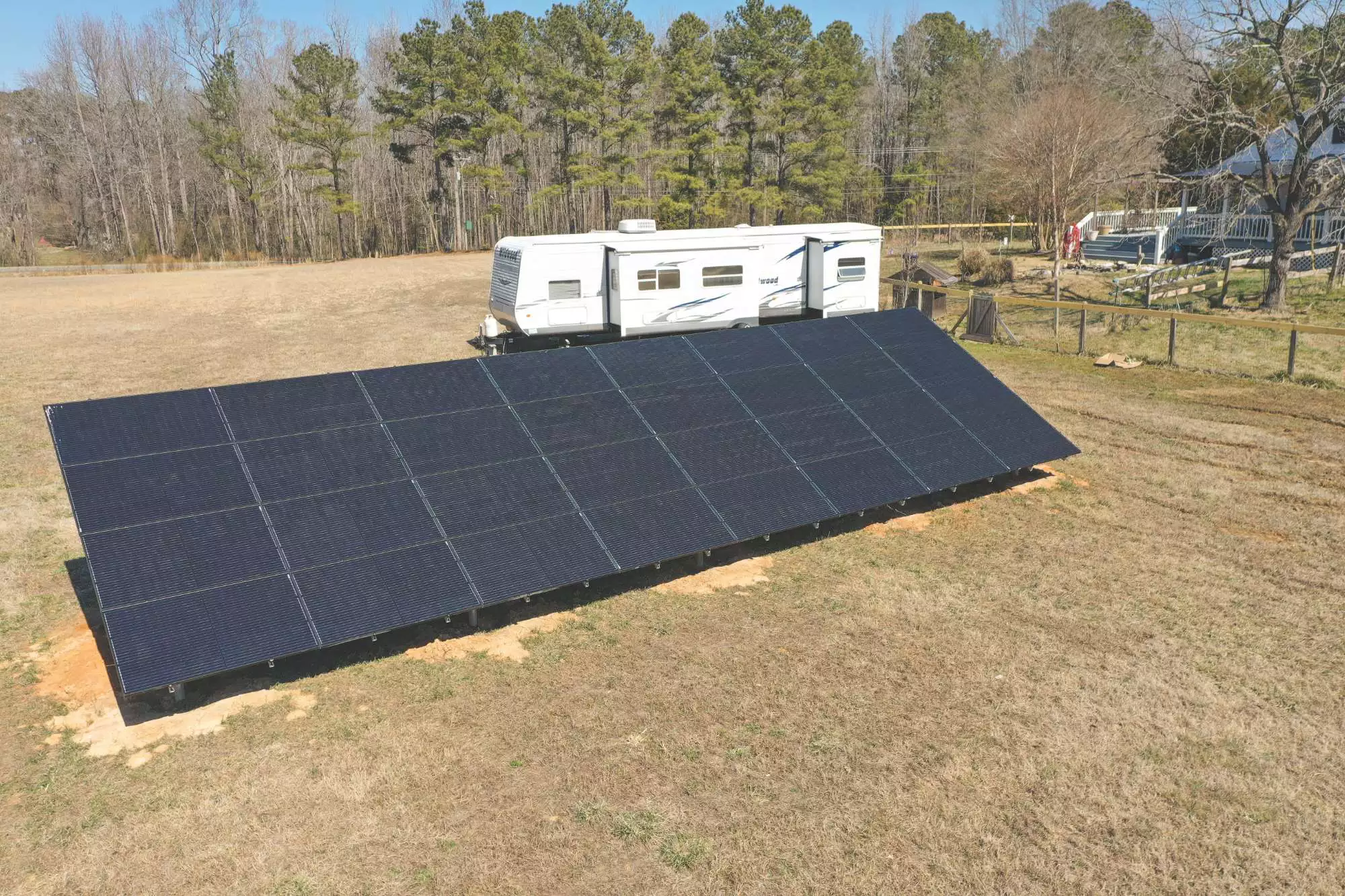Ground mounted solar panels